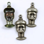 15mm Antique Silver Head with Neck Rings (2 Pcs) #239-General Bead