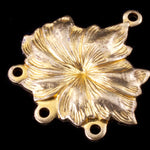 18mm Brass Flower 3 to 1 Connector (2 Pcs) #2406-General Bead