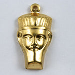 20mm Gold Pharaoh Head #240-General Bead