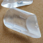 25mm x 40mm Clear Left Skewed Half Dome Cabochon #2421A-General Bead