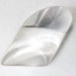 25mm x 40mm Clear Left Skewed Half Dome Cabochon #2421A-General Bead