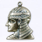 40mm Antique Silver Pharaoh Profile Charm-General Bead