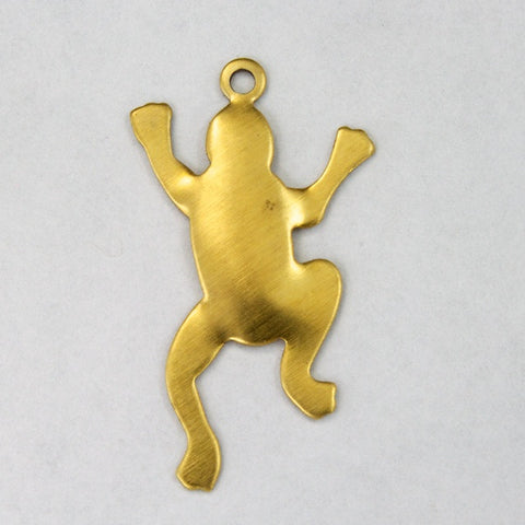 25mm Brass Plain Frog Charm (6 Pcs) #2444-General Bead