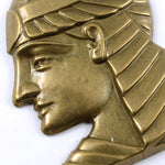 40mm Antique Brass Pharaoh Profile Charm #244-General Bead