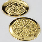 26mm Gold Embossed Circle (4 Pcs) #2464-General Bead