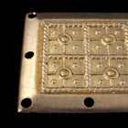 25mm Brass Embossed Square (4 Pcs) #2466-General Bead