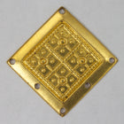 25mm Brass Embossed Square (4 Pcs) #2466-General Bead