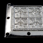 25mm Silver Embossed Square (4 Pcs) #2467-General Bead