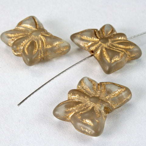 16mm Beige and Gold Butterfly-General Bead