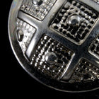 35mm Silver Gridded Dome Post #2492-General Bead