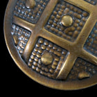 35mm Antique Brass Gridded Dome Post (2 Pcs) #2493-General Bead