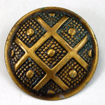35mm Antique Brass Gridded Dome Post (2 Pcs) #2493-General Bead