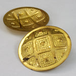35mm Brass Gridded Dome Post (2 Pcs) #2494-General Bead
