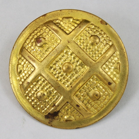 35mm Brass Gridded Dome Post (2 Pcs) #2494-General Bead