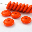 10mm Opaque Orange Rondelle (10 Pcs) #2495-General Bead