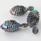 20mm Jet AB Spiky Pod Dangle (4 Pcs) #2503-General Bead