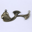 52mm Antique Silver Egyptian Lotus Profile #250-General Bead