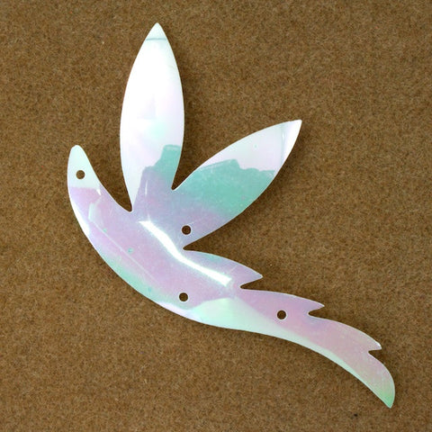40mm White AB "Bird in Flight" Sequin-General Bead