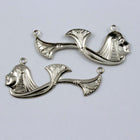 27mm Silver Egyptian Lotus Profile (2 Pcs) #2214A