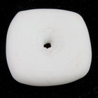 18mm Matte White Square Donut (20 Pcs) #2564-General Bead
