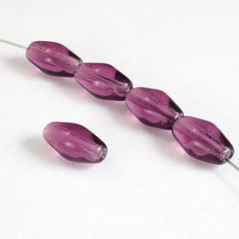 Cathedral Cut Octagonal 6mm Czech Glass Beads AMETHYST (Strand of 25)