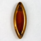 20mm Topaz/Gold Navette (10 Pcs) #2574-General Bead
