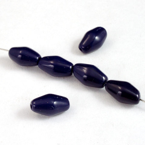 10mm Opaque Cobalt Oval Bead (25 Pcs) #3120-General Bead