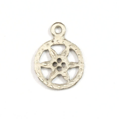 13mm Pewter Star in Circle Charm-General Bead