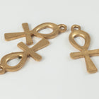 16mm Raw Brass Ankh Charm #BRA015