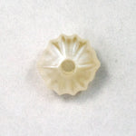 8mm Cream Corrugated Pearl Rondelle-General Bead