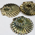 30mm Antique Silver Deco Shell Cabochon Setting (2 Pcs) #2634-General Bead