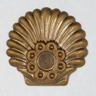 30mm Antique Brass Deco Shell Cabochon Setting (2 Pcs) #2635-General Bead