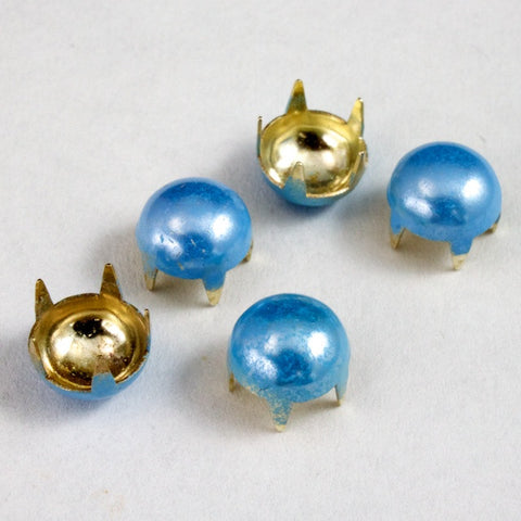 6mm Baby Blue Dome Stud-General Bead