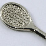 1 Inch Silver Tennis Racket (2 Pcs) #267-General Bead