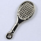 1 Inch Silver Tennis Racket (2 Pcs) #267-General Bead