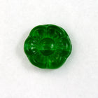 10mm Emerald Flat Flower Bead #HQA407-General Bead