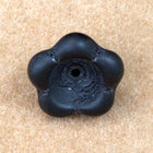 13mm Matte Black Bell Flower #2696-General Bead