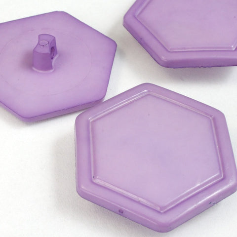 25mm Lavender Hexagon Button-General Bead