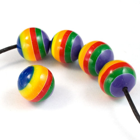 12mm Rainbow Stripe-General Bead