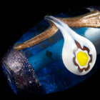 25mm Aqua Lampwork Barrel #2724-General Bead