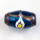 25mm Aqua Lampwork Barrel #2724-General Bead