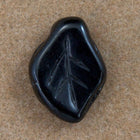 12mm Black Glass Leaf #2748-General Bead