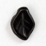 12mm Black Glass Leaf #2748-General Bead