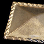 30mm Brass Flat Back Square Pyramid (4 Pcs) #2798-General Bead