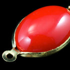 18mm Red and Gold Oval Connector-General Bead