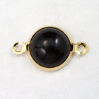 12mm Black and Gold Connector (10 Pcs) #2829-General Bead
