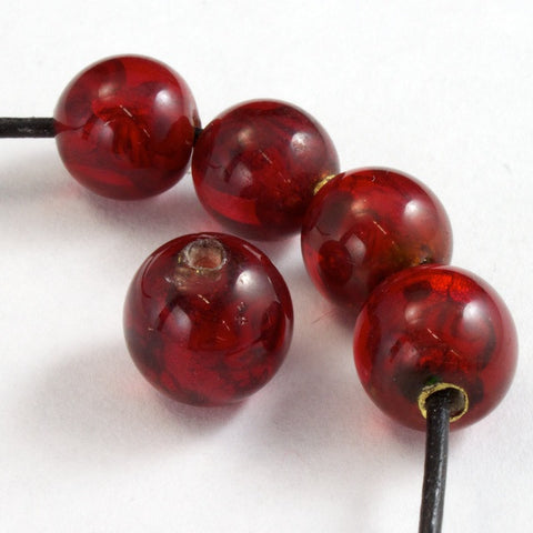 10mm Silver Lined Ruby Bead #2830-General Bead
