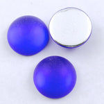 18mm Frosted Cobalt Cabochon (2 Pcs) #282-General Bead