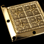25mm Gold Embossed Square (4 Pcs) #2843-General Bead