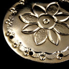 30mm Gold Daisy Circle with Loop (2 Pcs) #2844-General Bead